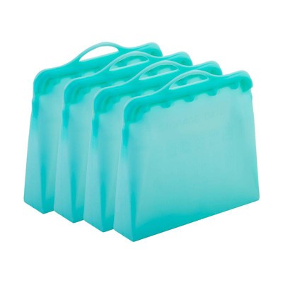 Reusable Silicone Food Storage Bags 2Pack Multipurpose 1 Gallon Storage Bag, Dishwasher Safe, Plastic and BPA Free Innovative Technology Products Corp