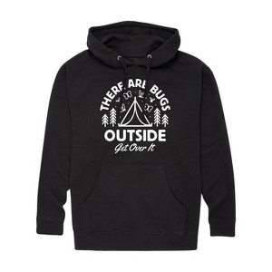 Men's - Instant Message - There Are Bugs Outside Get Over It Graphic Fleece Pullover Hoodie - 1 of 4