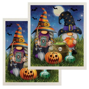 Briarwood Lane Halloween Gnomes Swedish Dishcloth (2-pack) - 1 of 4