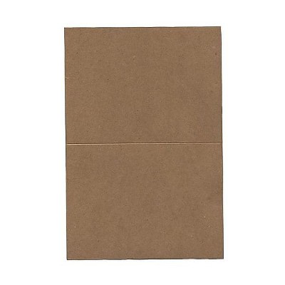 JAM Paper Blank Foldover Cards A6 Size 4 5/8x6 1/4 Kraft Paper Bag Recycled 530910831