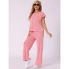 INSPIRE CHIC Women's Knit Matching Sweatsuits Tops and Wide Leg Pants 2 Piece Outfits Sets - 2 of 4