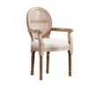 Sapphtopaz French Style Wooden Dining Chairs Set of 2, Solid Wood Frame Accent Chairs, Linen Fabric Kitchen Chairs for Dining Room, Kitchen - 4 of 4