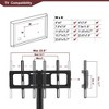 Black Multi-function TV Stand Height Adjustable Bracket Swivel 3-Tier - 4 of 4