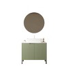 30" Bathroom Floor Cabinet,Modern Bathroom Vanity With White Ceramic Basin,2 Doors,Freestanding Bathroom Storage Cabinet-Cuddlewood - 3 of 4
