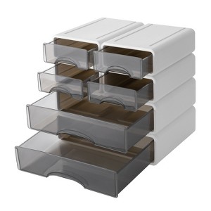 YIYIBYUS Desk Organiser With 6 Drawers, Plastic Office Table Organiser - 1 of 4