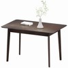 HOMCOM Mid-Century Modern Dining Table for 4, 47.2" Rectangle Kitchen Table with Wood Veneer Top and Rubber Wood Frame for Dining Room - 4 of 4