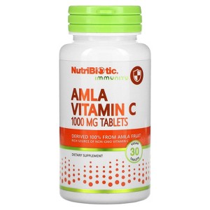 NutriBiotic Amla Vitamin C, 30 Tabs | Rich Source of Non-GMO, Natural Vitamin C for Antioxidant & Collagen Support | 100% from Indian Gooseberry | - 1 of 2