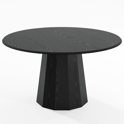 Dovelina Round Dining Table Mid-Century Dining Room Table with Designer Table Base
