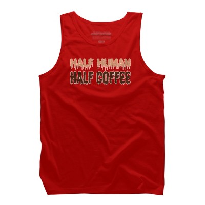 Men's Design By Humans Funny Halloween Costume For Coffee Addicts By TeeShirtMadness Tank Top