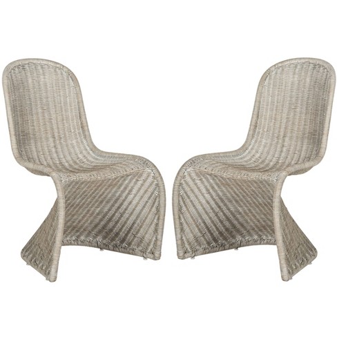Tana Wicker Side Dining Chair Set Of 2 Safavieh