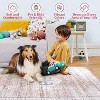 Vintage Distressed Washable Area Rug - Low Pile Non-Slip Foldable Carpet Retro Printed Stain Resistant Soft Indoor Rug for Living Room Bedroom - 4 of 4