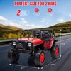2 Seater Ride On Truck Car, 24V Battery Powered Kids Car with Remote Control, 19" Extra Wide Seat - 3 of 4