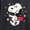 Women's - Peanuts - Snoopy Vampire Stars Glow In The Dark Lightweight French Terry Wide Neck Long Sleeve Shirt - 2 of 4