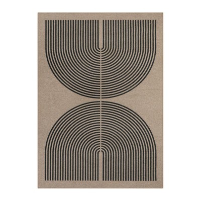 Lahome Modern Rainbow Jute Washable Outdoor Area Rug-Soft, Durable Carpet for Patio, Garden, or Balcony