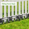 15 Pack Animal Barrier Fence, 8in(H) X 24 in(L) Decorative Garden Fence, Rustproof Metal Garden Fence Border, Dog Rabbits Fences Panel Ground Stakes - 4 of 4