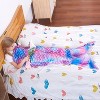 Catalonia Kids Mermaid Tail Blanket, Super Soft Plush Flannel Sleeping Snuggle Blanket for Girls, Gifts for Daughter - 2 of 4