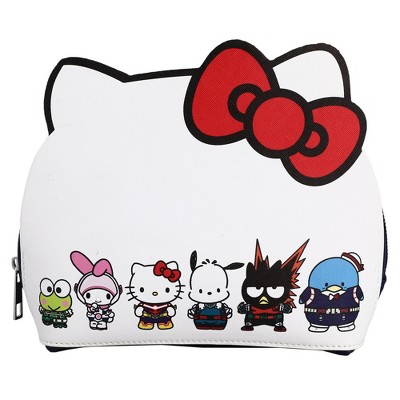 Sanrio Hello Kitty Red Cosmetic Bag Ins Simple Large Capacity Leather  Portable Travel Storage Skin Care Bag Kawaii Cosmetic Bag - Realistic  Reborn Dolls for Sale