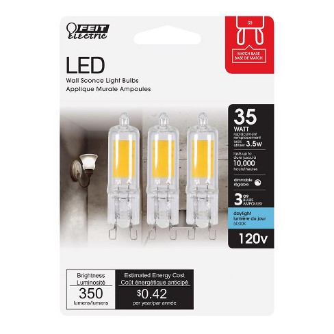 Feit Electric T4 G9 Led Bulb Daylight 35 Watt Equivalence 3 Pk : Target