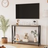 43 Inch Console Table, 2-Tier Narrow Console Sofa Side Table, Premium Entryway Furniture for Hallway Living Room - 4 of 4