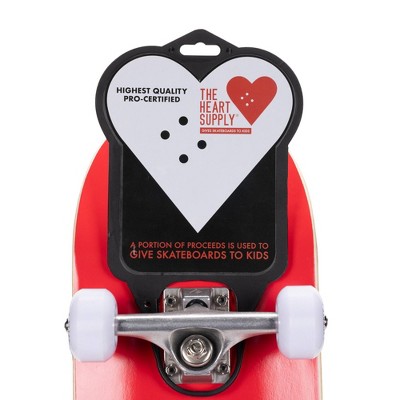 The Heart Supply Skateboard &#8211; Red and White Checkerboard_10