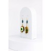 Slickblue Women's Boho Earrings, 2.5" Oval Wood Bead Drop, Festival Style Jewelry, Chic Look, Multi Color - 3 of 4