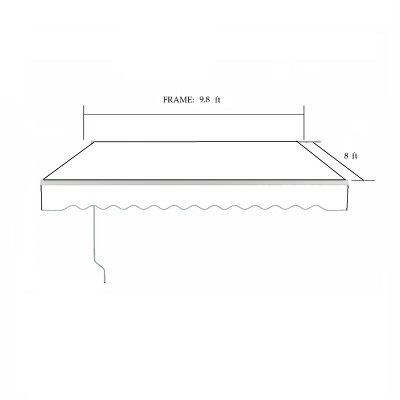 Gray Motorized Retractable Patio Awning with Black Frame