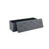 GlasFlength Ottomans and Benches, Stylish and Functional Storage for Every Room, Designs for Bedroom, Living Room, Playroom, Gray,47.3”*15”*15" - 4 of 4