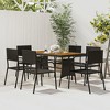 vidaXL Patio Furniture Set 9 Piece Table and Chair with Cushions Poly Rattan - 2 of 4