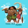 Girl's Moana 2 Together Again Maui and Moana Friends Crop Top T-Shirt - 2 of 3