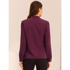 Allegra K Women's Elegant V Neck Work Office Button Up Shirt - 4 of 4