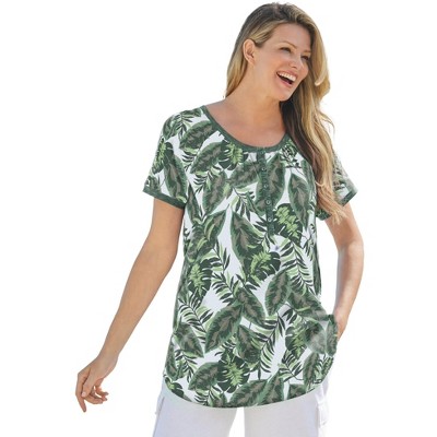 Woman Within Knit Henley Tunic