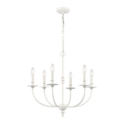 Elk Home Hartford 6 - Light Chandelier in  Farmhouse White