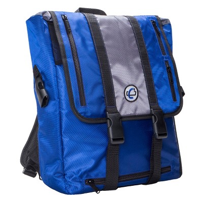 Case-it Backpack with Binder Holder, Blue with Grey Trim, 6 x 13 x 15 Inches