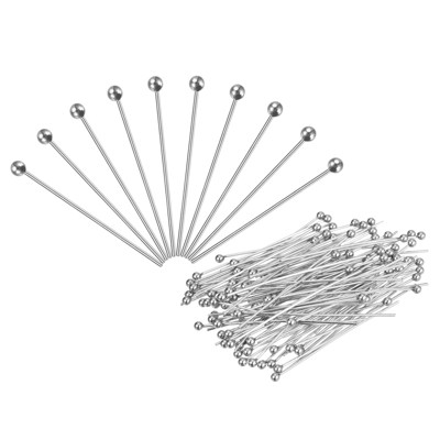 Unique Bargains Brass DIY Craft Jewelry Making Round Ball Head Pins 200 Pcs