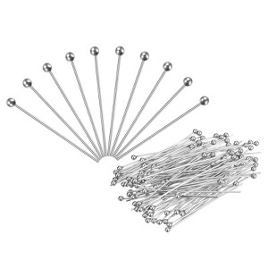 Unique Bargains Brass DIY Craft Jewelry Making Round Ball Head Pins 200 Pcs - 1 of 4