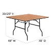 Emma and Oliver 4-Foot Square Wood Folding Banquet Table - Event & Catering Table - 4 of 4