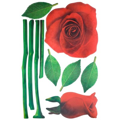 Slickblue Glorious Rose Vinyl Wall Stickers – Decorative Decals for Living Room & Bedroom, 3 Rose Design Options