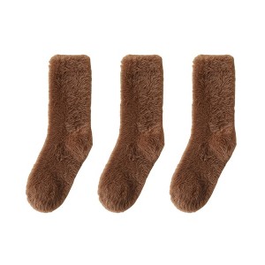 Anna-Kaci 3-Pair Plush Fuzzy Socks with Soft Fluffy Texture and Mid-Calf Design for Warmth and Comfort - 1 of 3