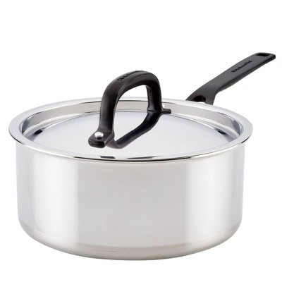 Legend Stainless Steel 5-Ply Copper Core 3-Quart Sauce Pot with Lid