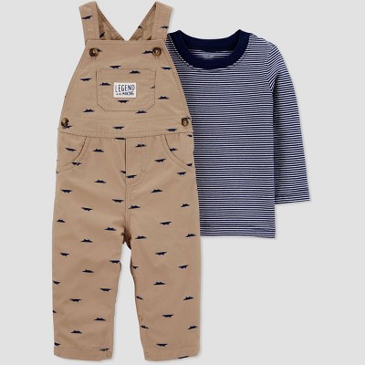 baby boy khaki overalls