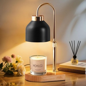 FAAYFIAN Adjustable Candle Warmer Lamp with Timer,Wood Base Metal Shade,Birthday Gifts for Women Mom - 1 of 4