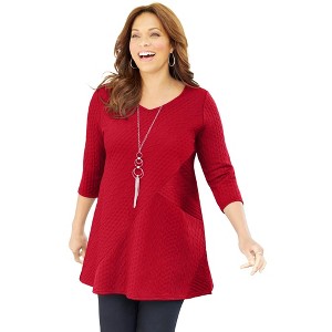 Catherines Spliced Cable Tunic - 1 of 3