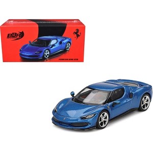 Ferrari 296 GTB Blue Corsa 1/64 Diecast Model Car by BBR - 1 of 4