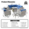 XIZZI Premium Outdoor Swivel Chair Sofa Set in 7 Colors, Modular Patio Seating with Swivel Chairs, Add-Ons Like Coffee Table and Fire Pit - 4 of 4