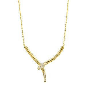 Adornia 14k Gold Plated Crystal Wrap Snake Necklace - 1 of 3