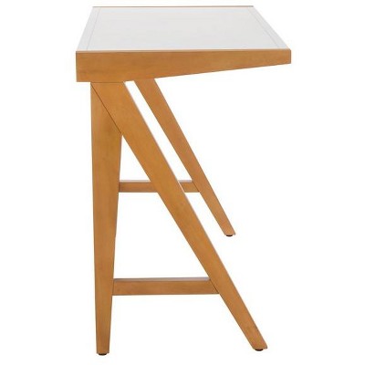 Ripley 46'' Oak and White Industrial Farmhouse Writing Desk