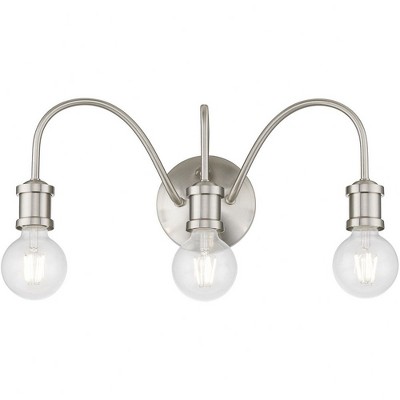Brushed Nickel 3-Light Dimmable Vanity Fixture