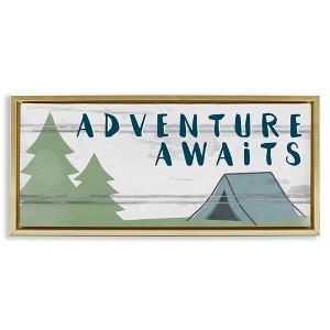Stupell Industries Adventure Awaits Camping Scene, 31" x 14" - 1 of 4