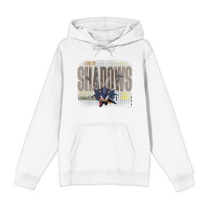DC x Sonic the Hedgehog From The Shadows Shadow X Batman Yellow Outline Adult Long Sleeve Hoodie - 1 of 2