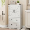 Storage Cabinet with Big Drawers, Adjustable Shelves & Barn Doors, Pantry Cabinet - 4 of 4